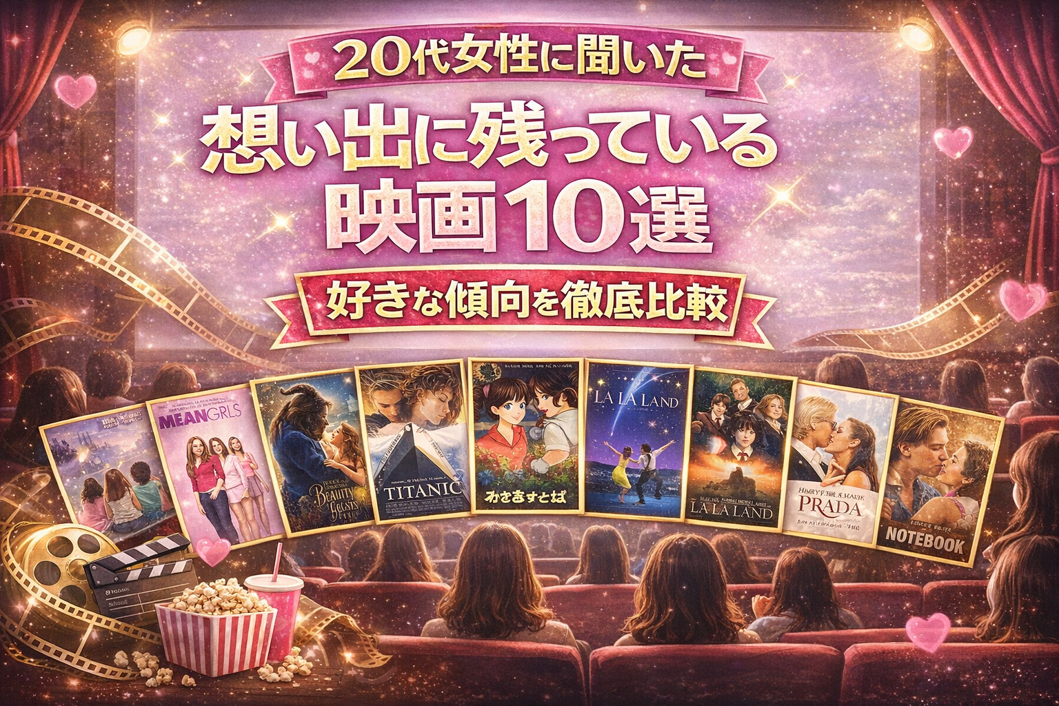 20代女性に聞いた想い出に残っている映画10選・好みの傾向を徹底比較