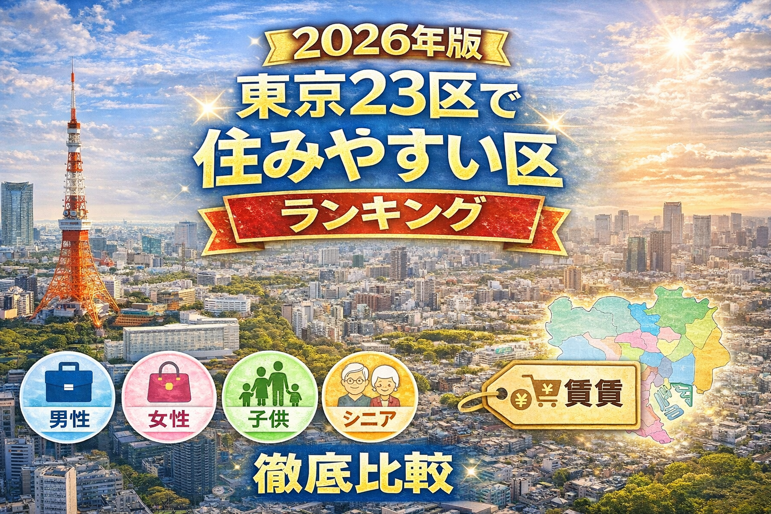 【2026年版】東京23区で住みやすい区ランキング徹底比較