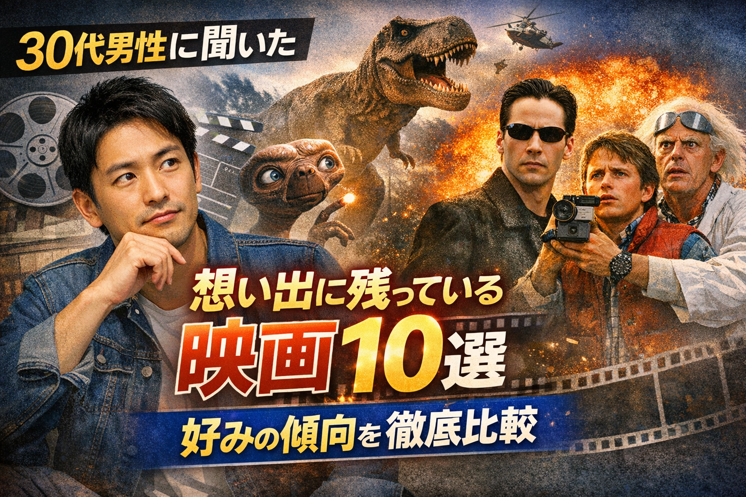 30代男性に聞いた想い出に残っている映画10選・好みの傾向を徹底比較