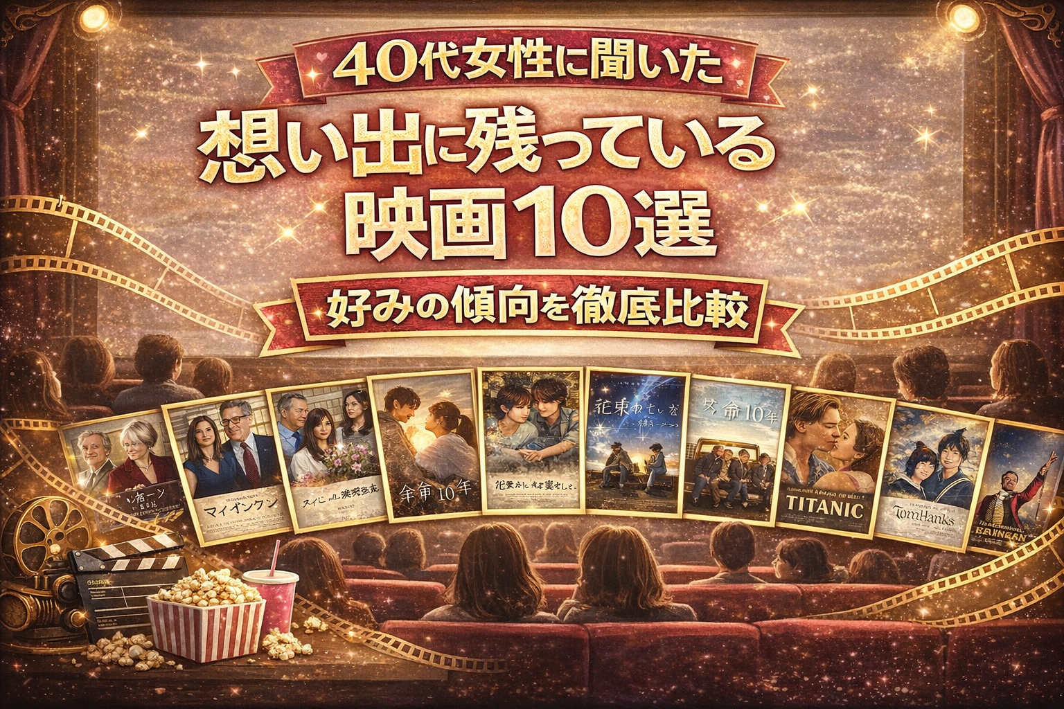40代女性に聞いた想い出に残っている映画10選・好みの傾向を徹底比較