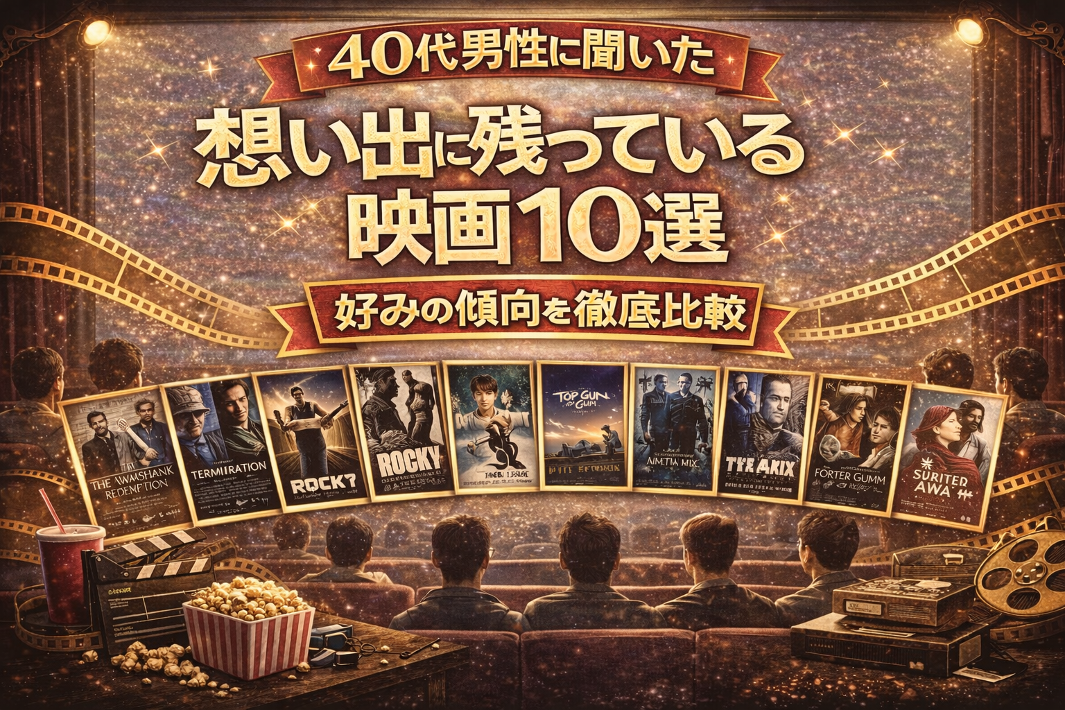 40代男性に聞いた想い出に残っている映画10選・好みの傾向を徹底比較