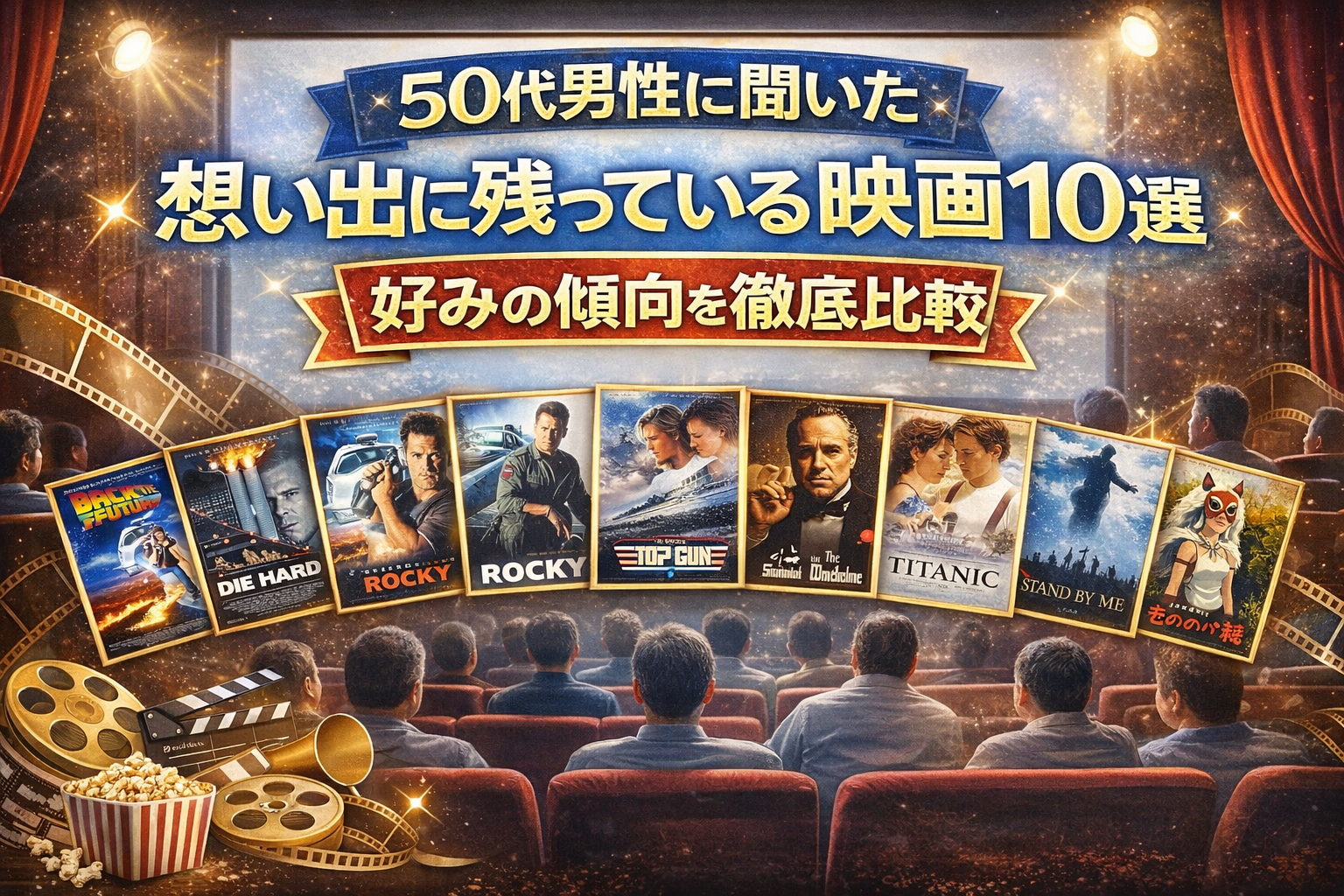 50代男性に聞いた想い出に残っている映画10選・好みの傾向を徹底比較