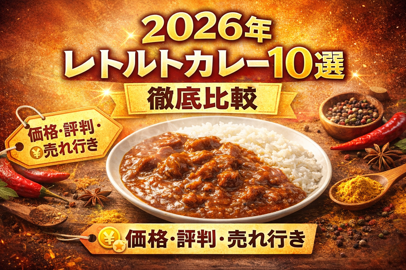 【2026年版】レトルトカレー10選を徹底比較｜価格・評判・売れ行きから見る本当に選ばれている一皿
