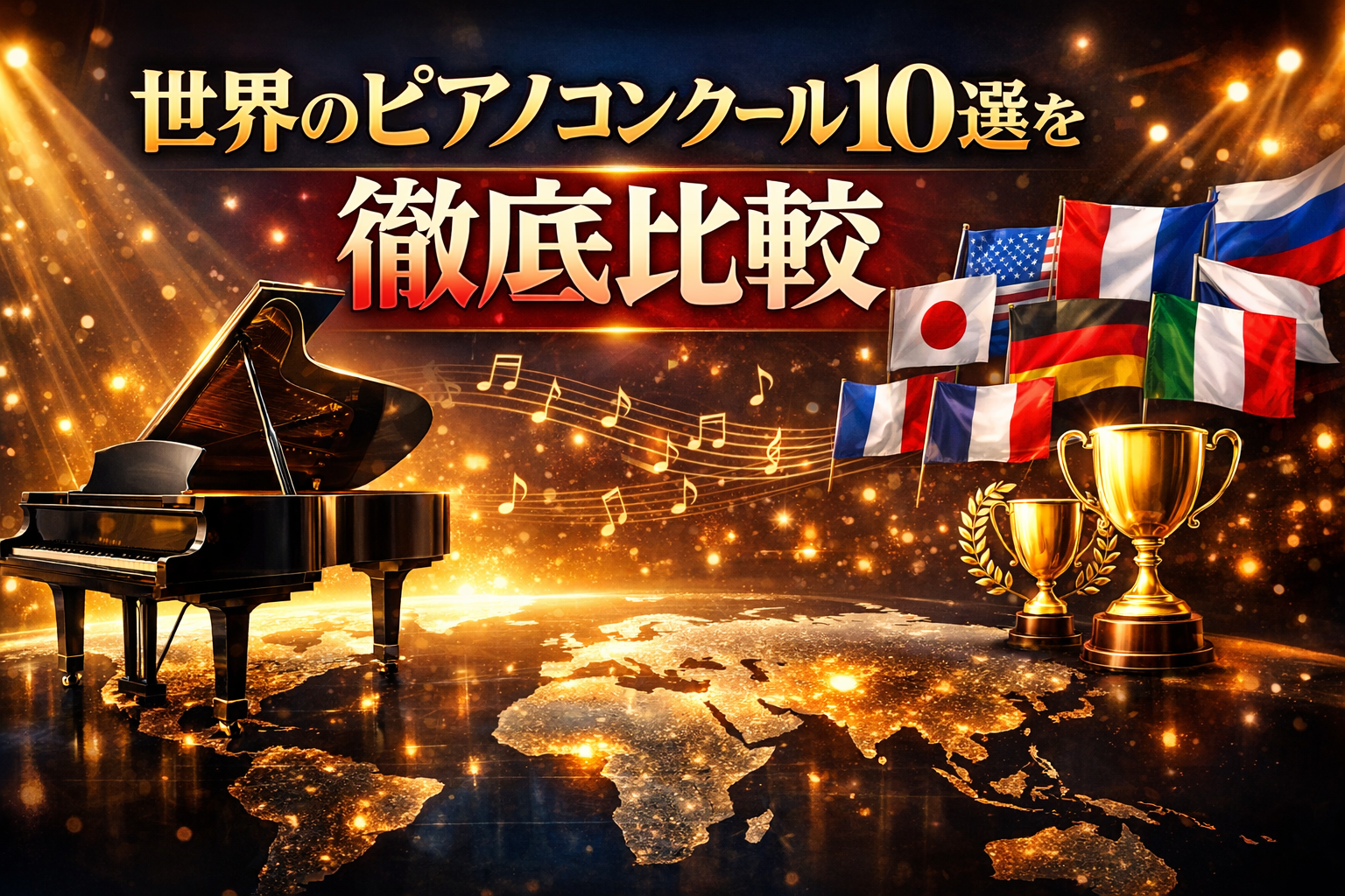 世界のピアノコンクール10選徹底比較