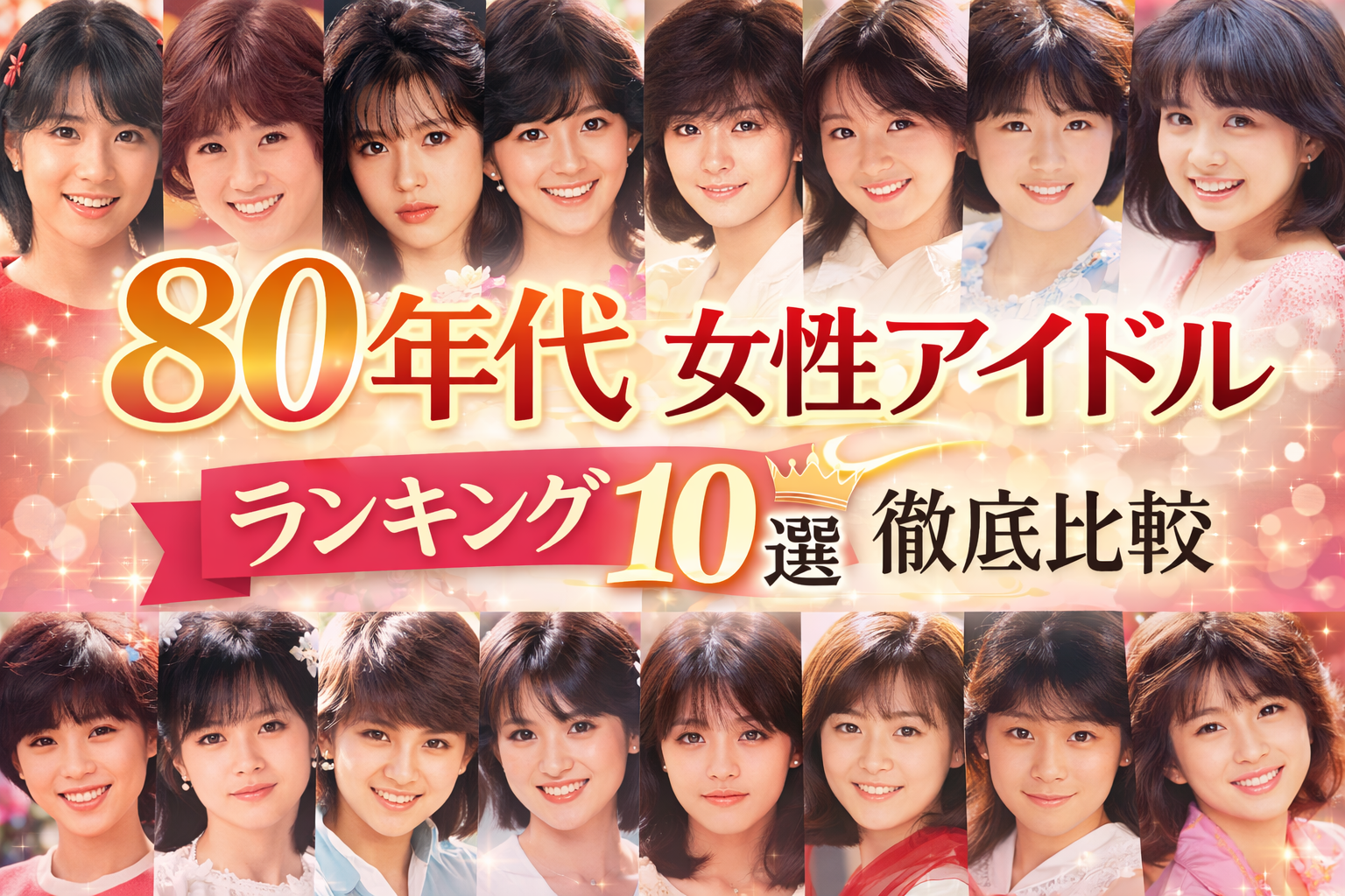 80年代女性アイドルランキング10を徹底比較【昭和アイドル黄金期】