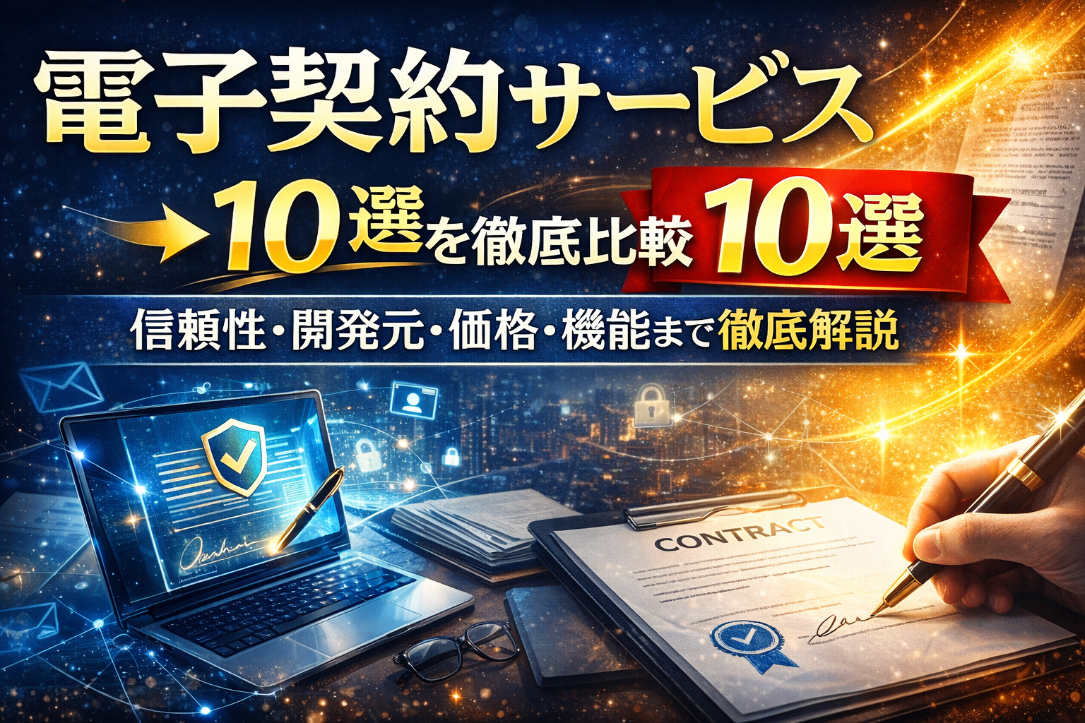 電子契約サービス10選を徹底比較｜信頼性・開発元・価格・機能まで完全ガイド