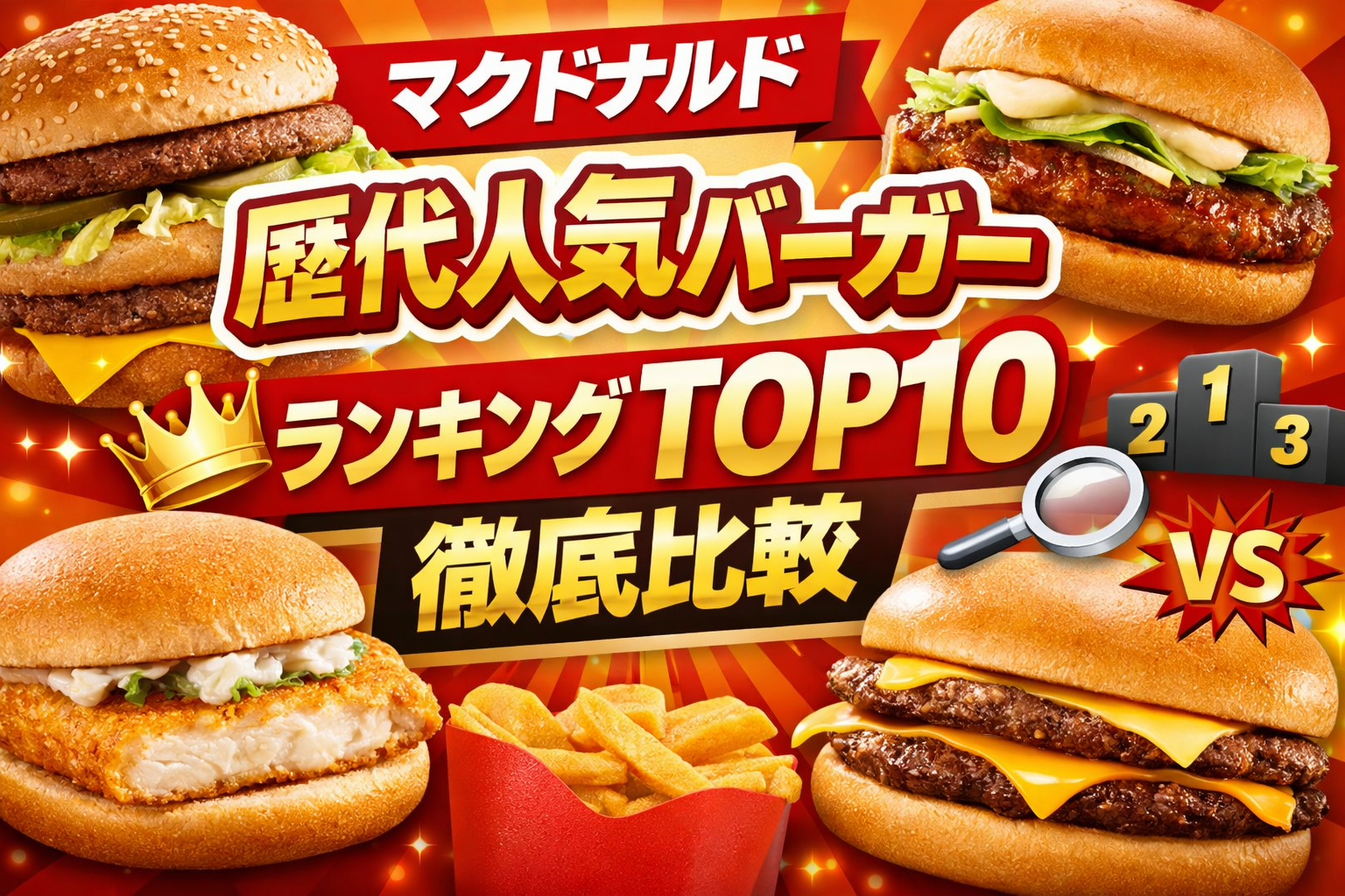 マクドナルド歴代人気バーガーランキング10を徹底比較【2026年最新版】