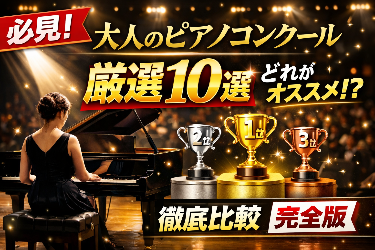大人のためのピアノコンクール厳選10を徹底比較【完全版】
