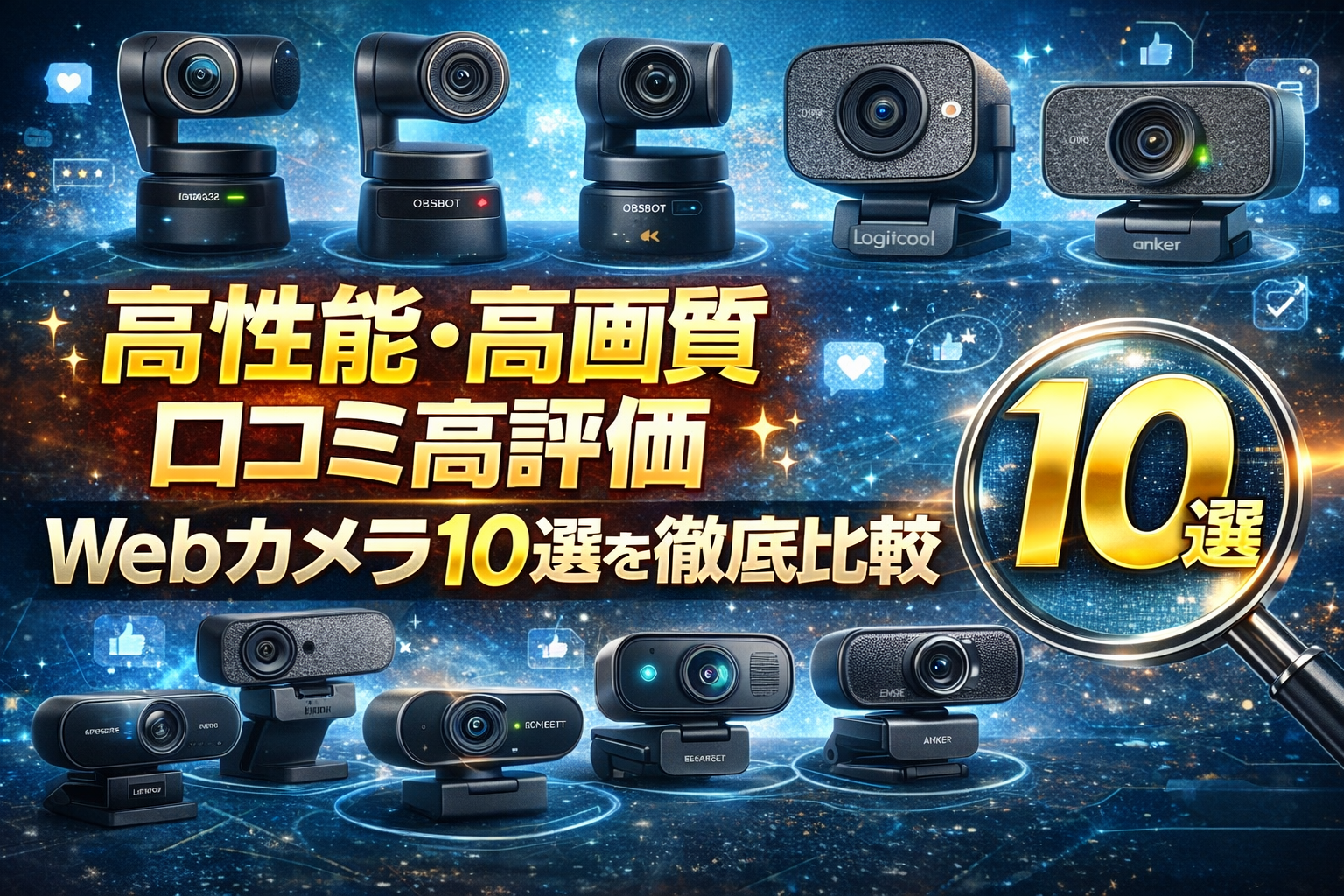 高性能・高画質・口コミ高評価 Webカメラ10選を徹底比較