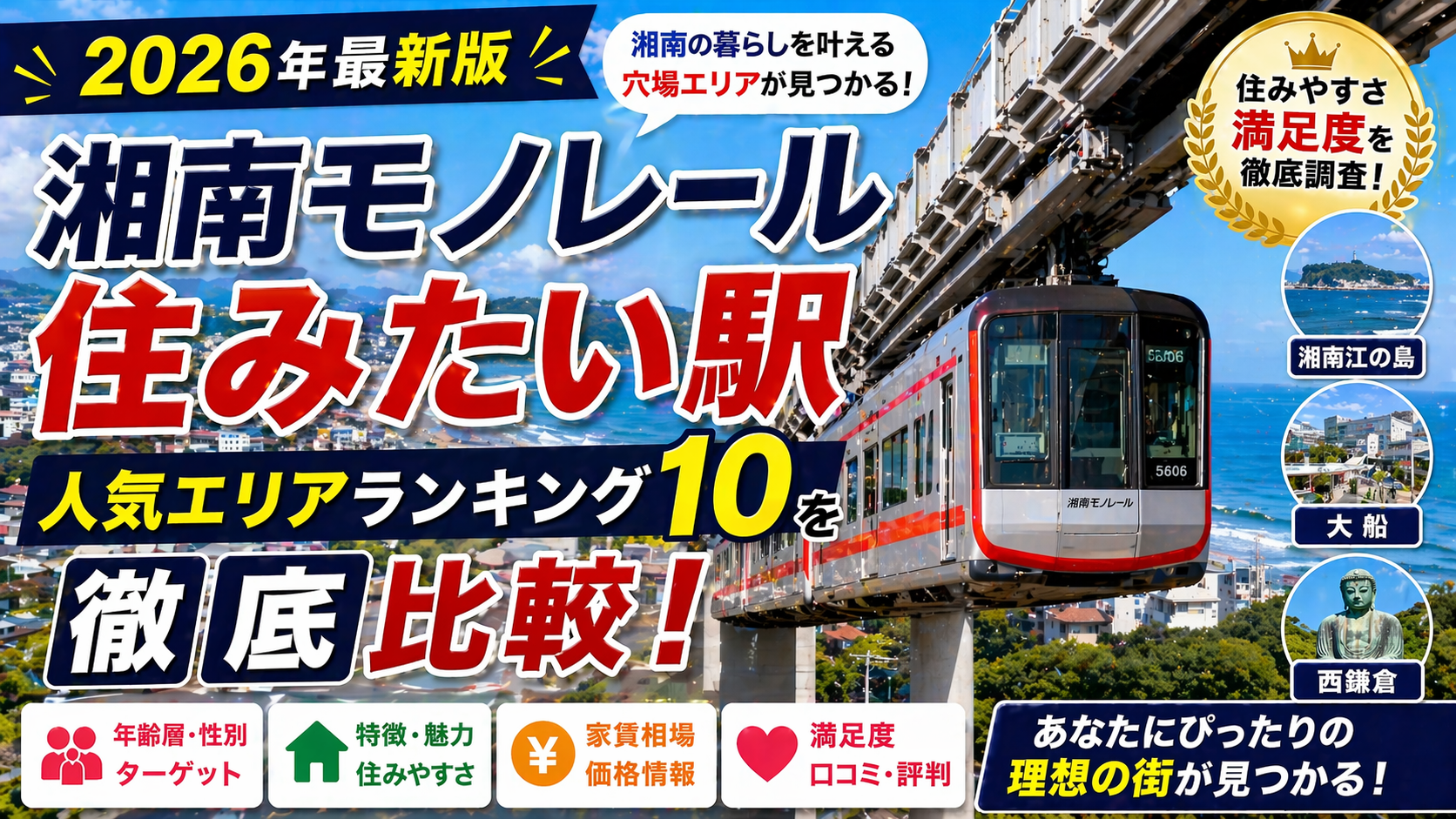 湘南モノレール沿線住みたい駅ランキング10を徹底比較【2026年最新版】