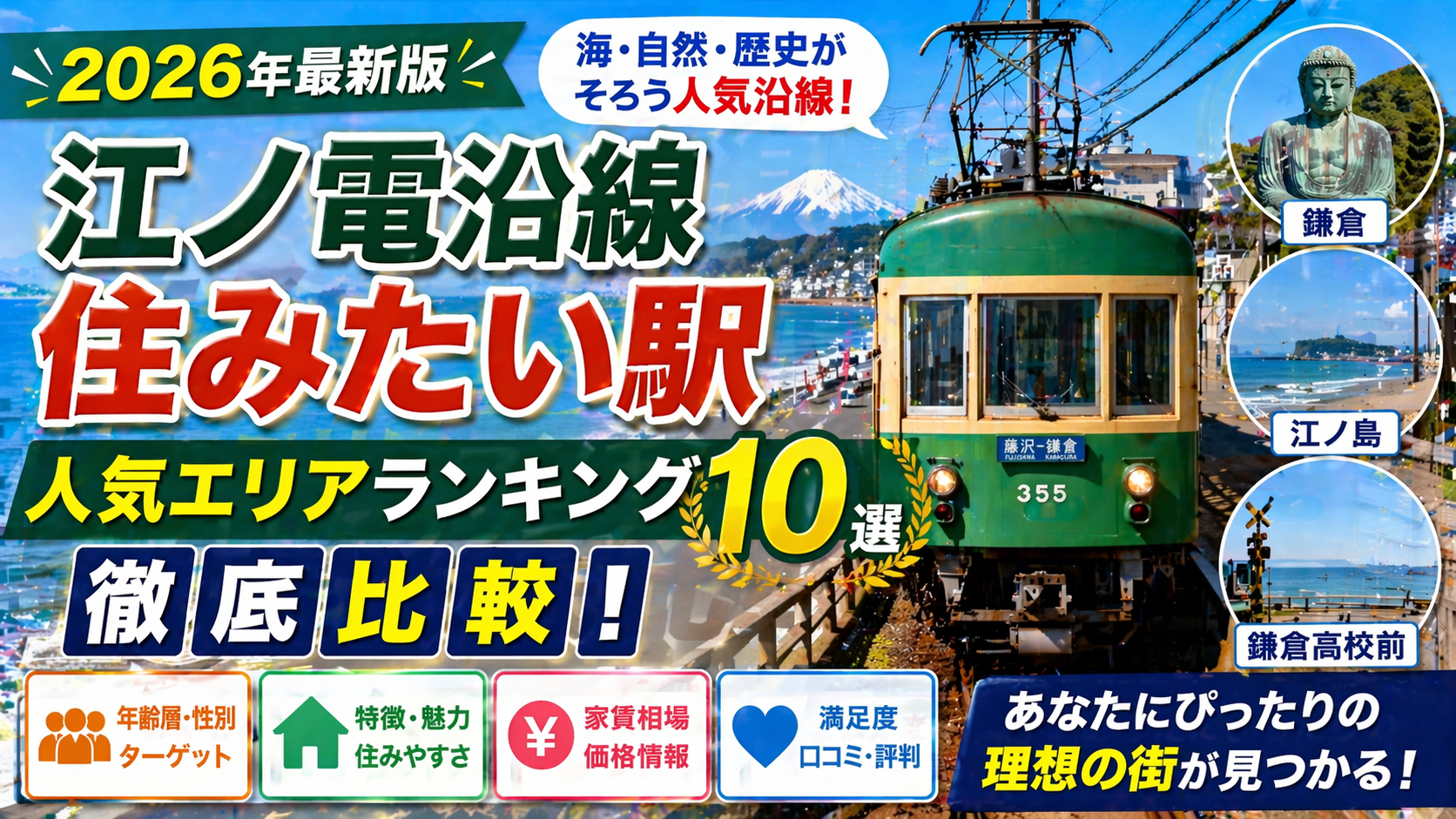 江ノ電沿線住みたい駅ランキング10を徹底比較【2026年最新版】