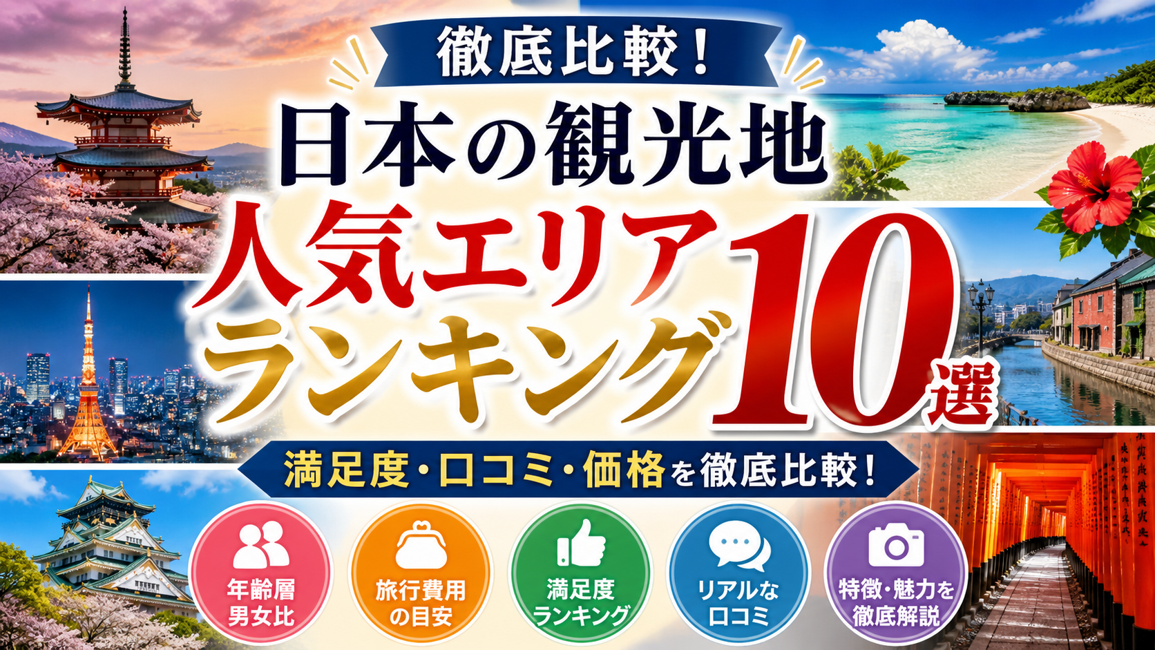 【2026年最新版】日本の観光地・人気エリアランキング10を徹底比較｜満足度・価格・口コミ・年代別人気を完全解説