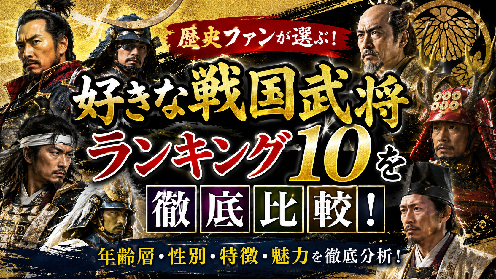 【2026年版】好きな戦国武将ランキング10を徹底比較！歴史ファンが選ぶ人気武将とは？