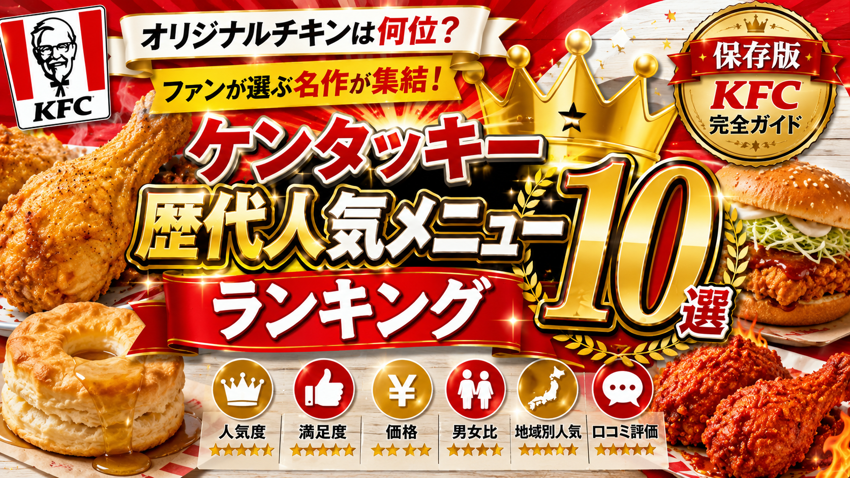 【2026年最新版】ケンタッキー・フライド・チキン歴代人気メニューランキング10選｜定番から期間限定の伝説メニューまで徹底比較